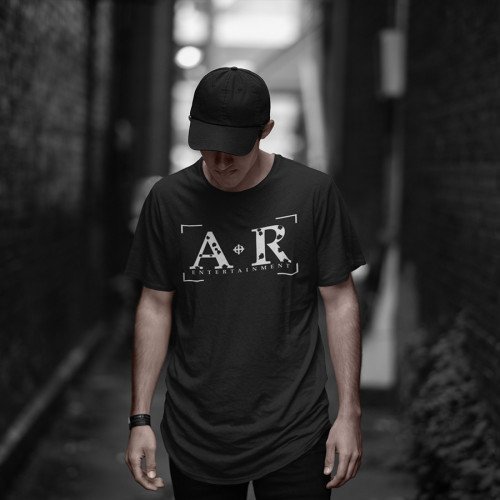 A.R. Black T-Shirt w (White Logo)