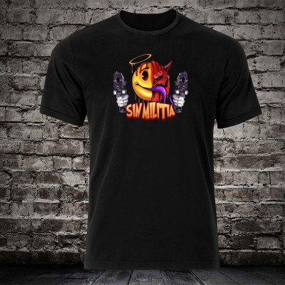 Jaysin Sin Face Black T-Shirt