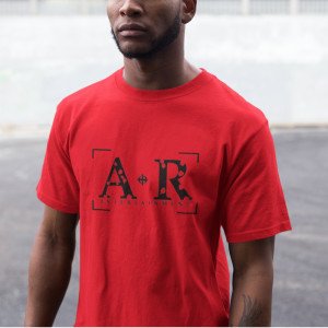 A.R Logo (Red tee Black Logo)