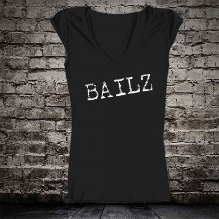 BLACK W WHITE BAILZ GIRL T-SHIRT